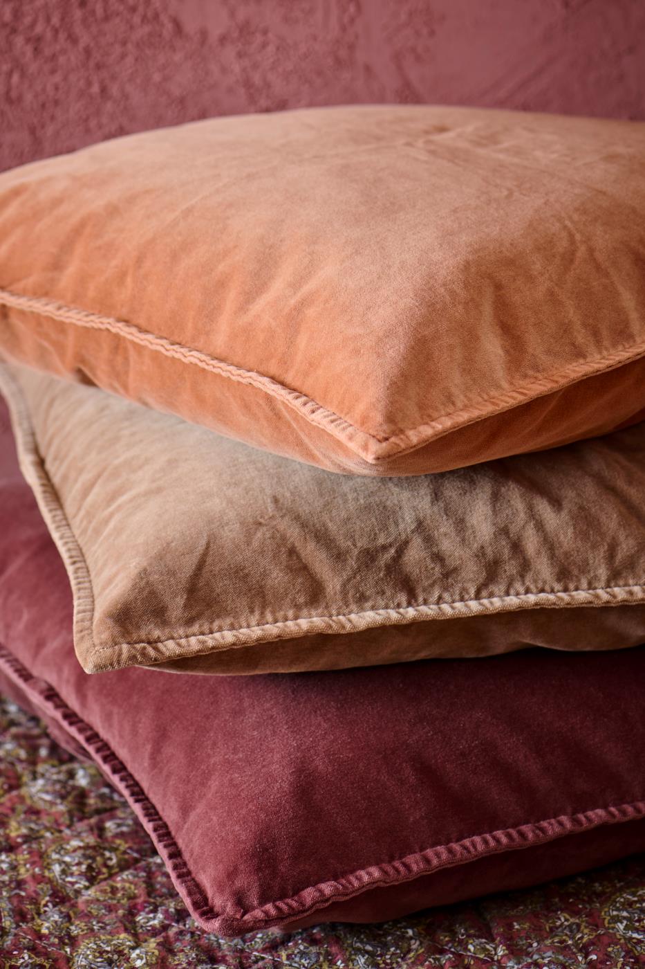 Ib Laursen samettityynynpäällinen 52x52cm Camel